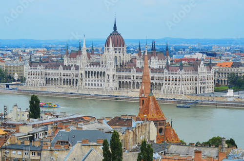 Canvas Print A beautiful view of Budapest city at Hungary.