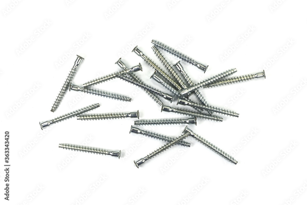 Screws isolated on a white background. Screws isolated on a white background.