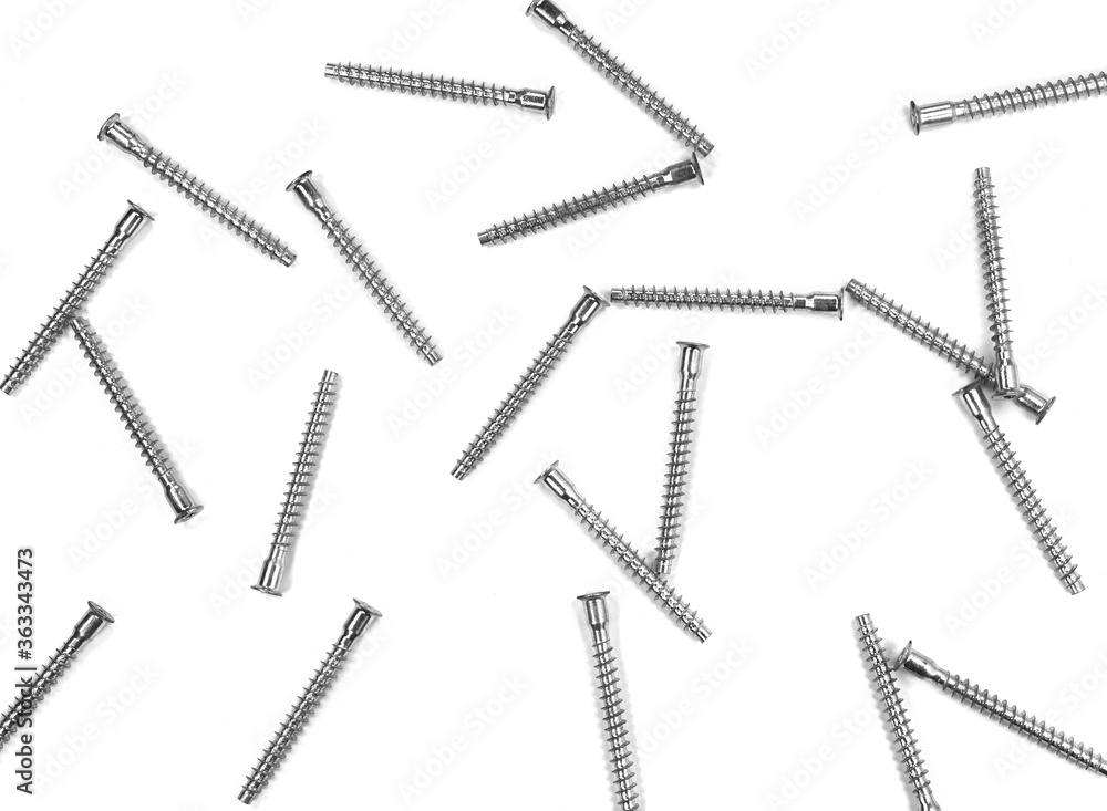 Screws isolated on a white background.
