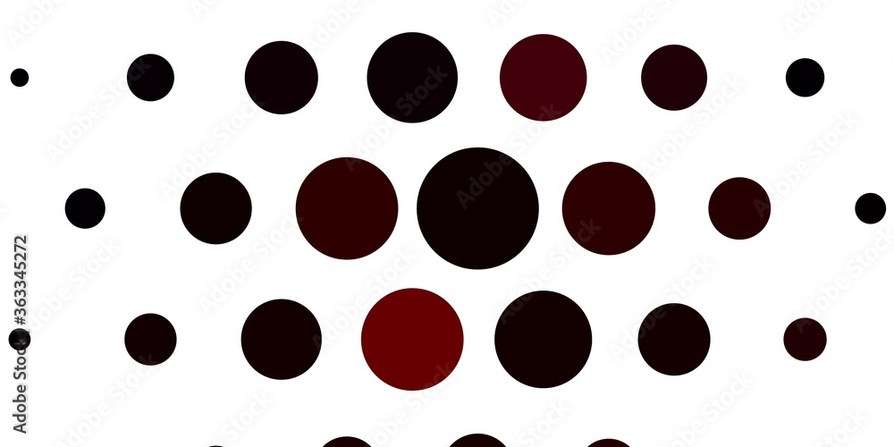 Light Red vector pattern with circles. Colorful illustration with gradient dots in nature style. New template for your brand book.