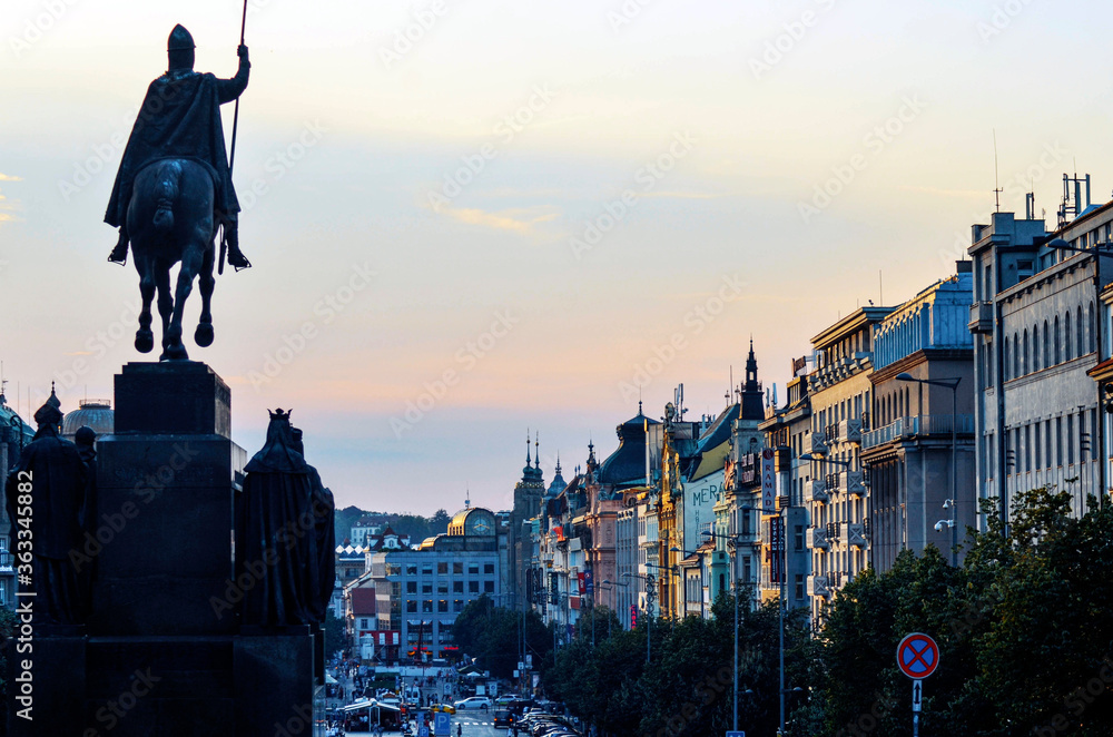 Fototapeta premium A beautiful view of Prague city at Czech Republic.