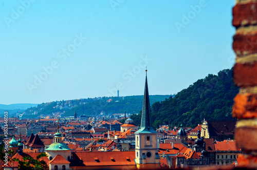 A beautiful view of Prague city at Czech Republic.