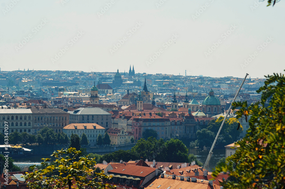 A beautiful view of Prague city at Czech Republic.