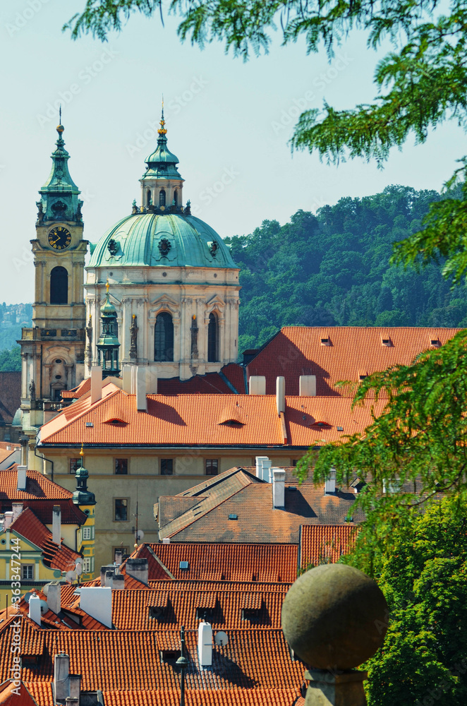 Obraz premium A beautiful view of Prague city at Czech Republic.