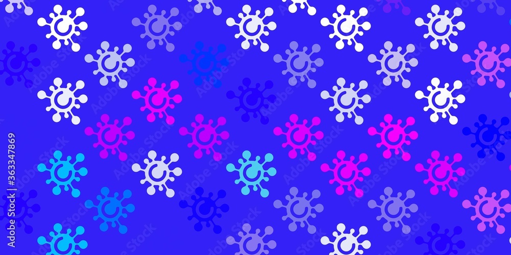 Light Pink, Blue vector texture with disease symbols. Light Pink, Blue vector texture with disease symbols.