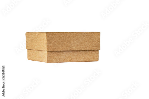 small cardboard box isolated on white background