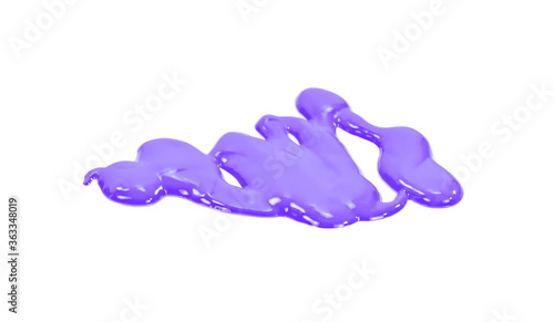 Grunge brush strokes paint. The puddle of an oil paint spill isolated over the white background. Paint Puddle Spill. Spilled paint.