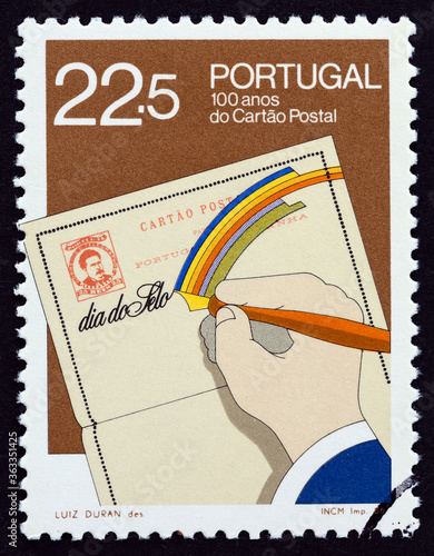 First Portuguese postcard centenary (Portugal 1986) photo