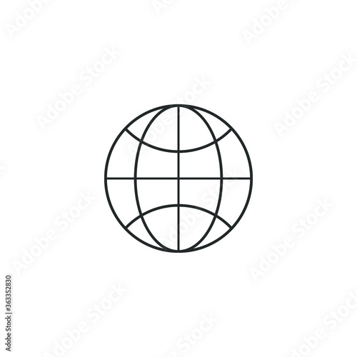 The globe icon. Globe symbol. Flat Vector illustration. EPS10 vector illustration