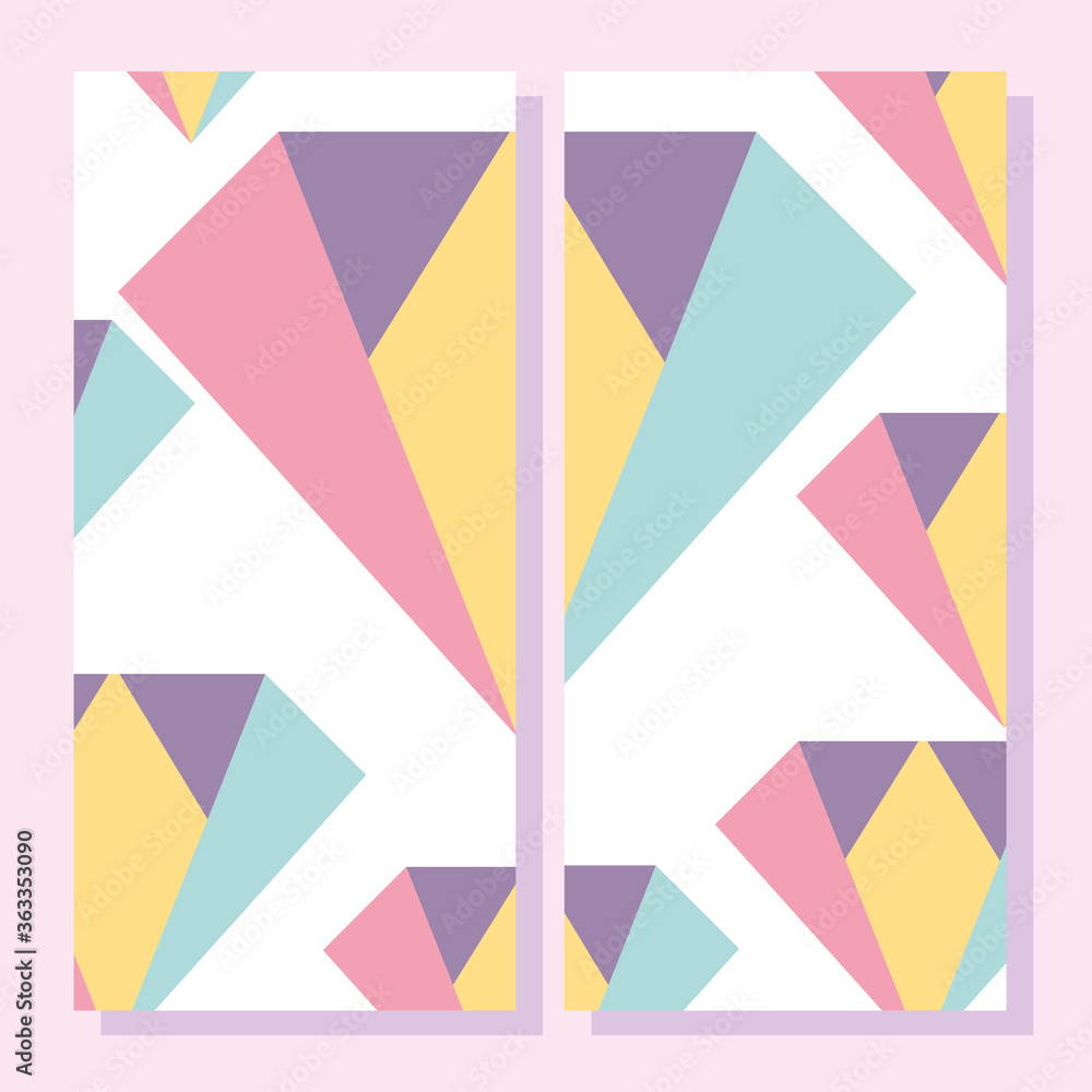 abstract shapes, 80s memphis geometric style placard, brochure abstract shapes, 80s memphis geometric style placard, brochure
