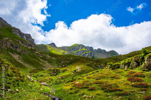 granite mountains and clouds four