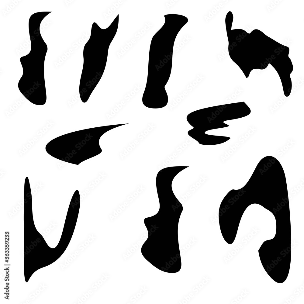 Vector set of abstract spots and shapes Vector set of abstract spots and shapes
