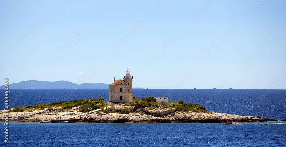 church in the sea in croatia