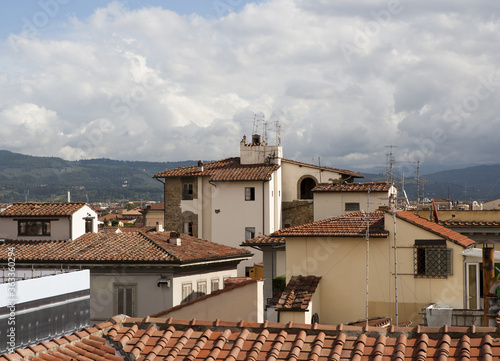 view of the roofs of the old town in croatia