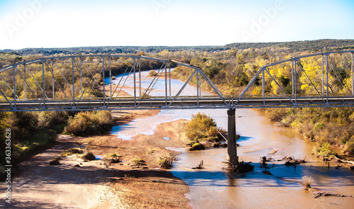 State highway crossing of the red river in Texas photo
