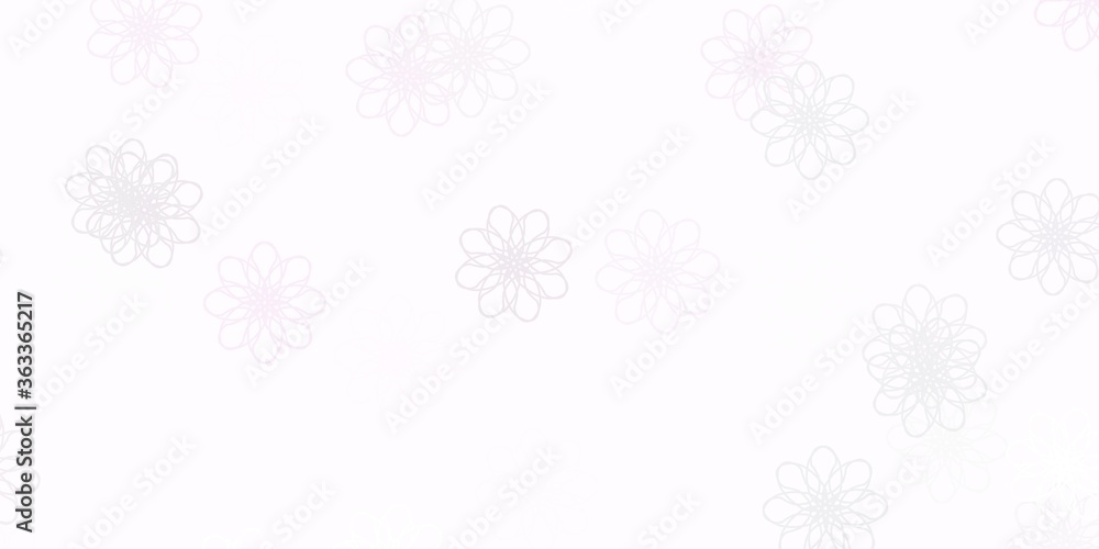 Light Purple vector doodle template with flowers. Light Purple vector doodle template with flowers.