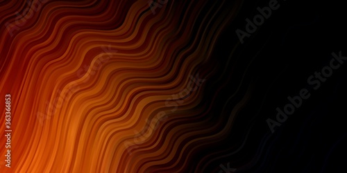 Dark Orange vector texture with circular arc. Bright illustration with gradient circular arcs. Best design for your ad, poster, banner.