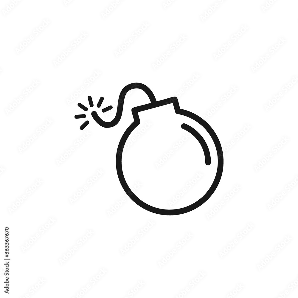 Bomb icon flat vector illustration Bomb icon flat vector illustration
