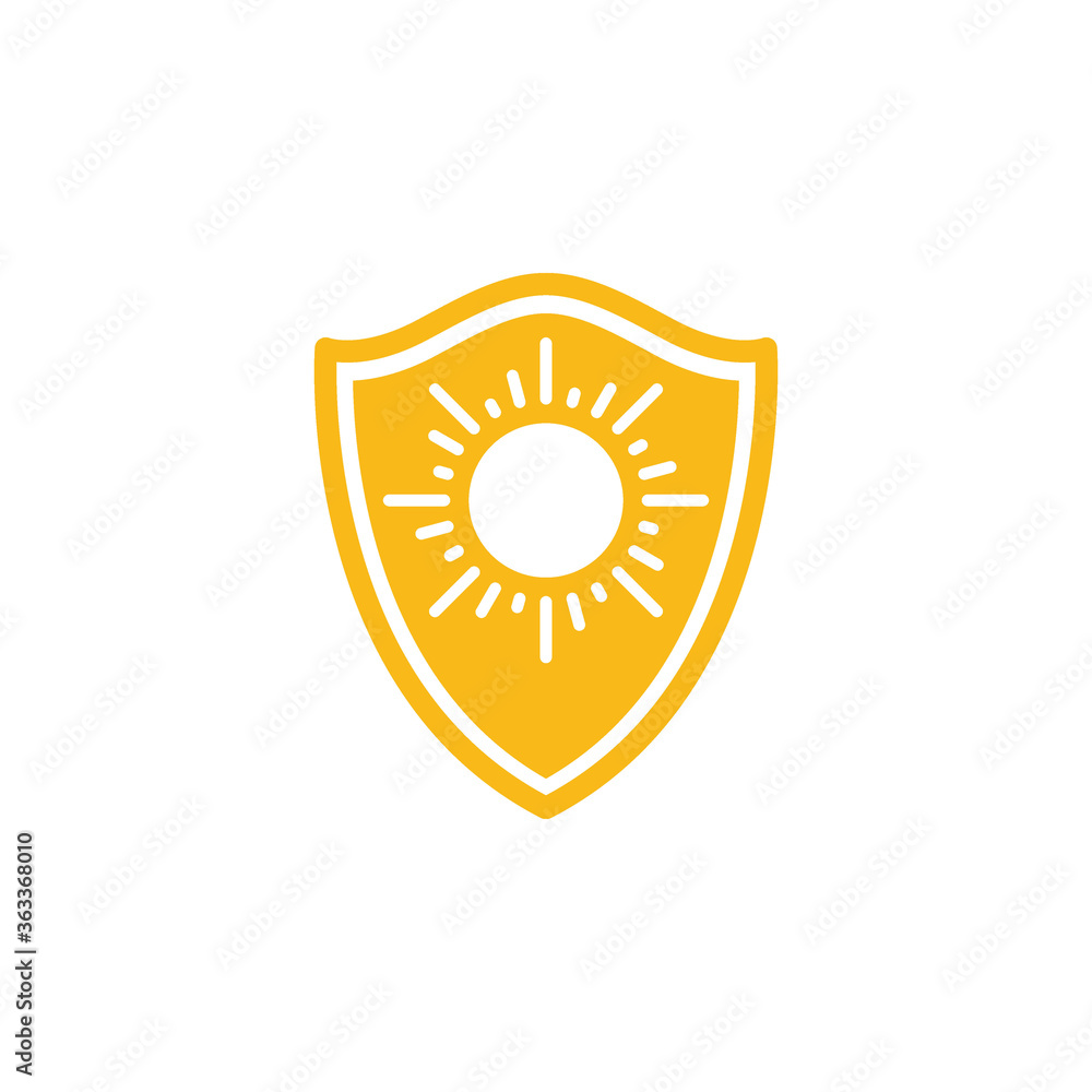 Naklejka premium Sun UV protection icon vector illustration