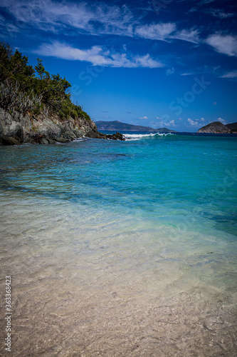 Crystal clear water perfect for snorkling next to Jumbi Bay Beach on St John