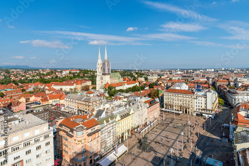 Panoramic view of Zagreb  Croatia