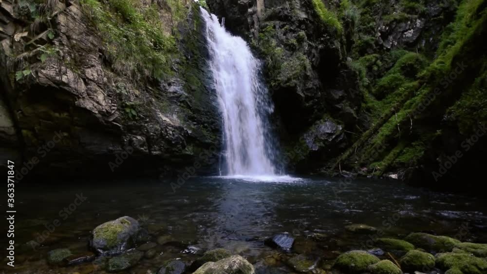 The Wilczka Waterfall located in Miedzygorze, Poland. Magical, mountain water cascade. The Wilczka Waterfall located in Miedzygorze, Poland. Magical, mountain water cascade.