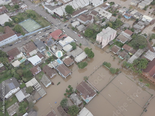 aerial view of residential area