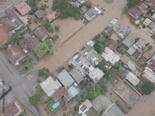 aerial view of residential area
