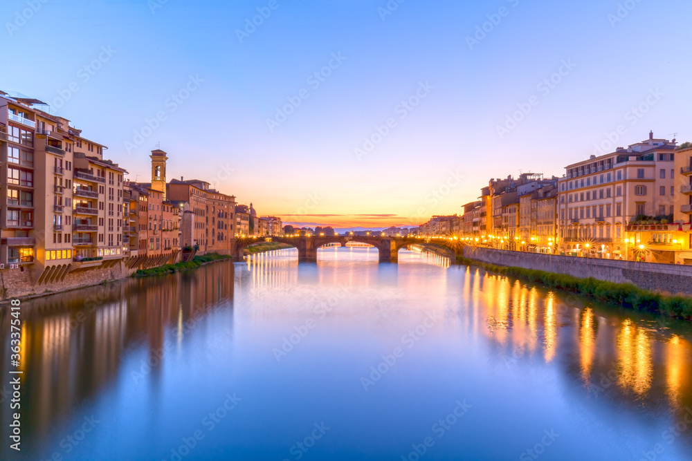 Ponte Vecchio at sunset, Florence, Italy (HDR photo)
