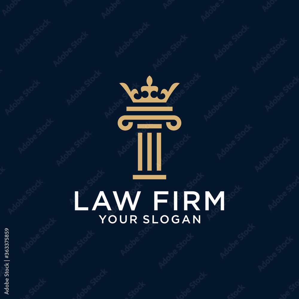 column law firm vector logo icon column law firm vector logo icon