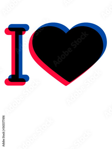 I Love 3d Effekt Paar Pärchen