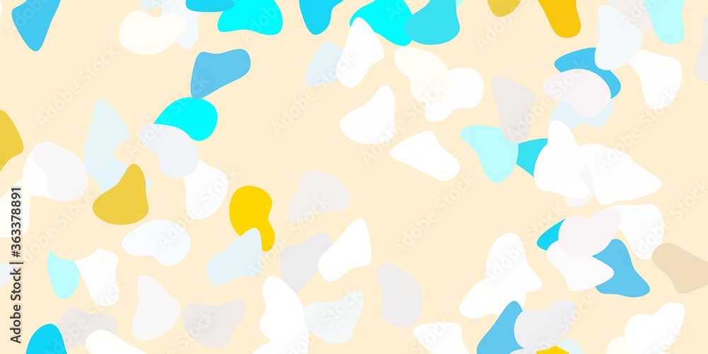 Light blue, yellow vector template with abstract forms. Light blue, yellow vector template with abstract forms.