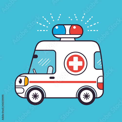 Ambulance car cartoon
