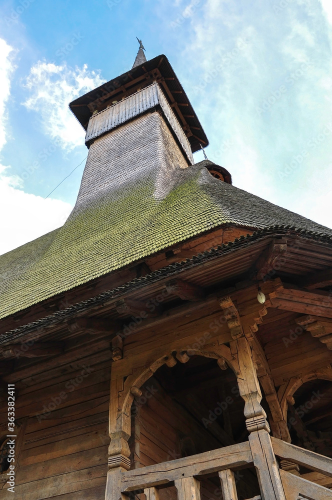 Barsana Monastery, Maramures, Romania, Europe, spring 2018. Beautiful church of the Barsana Orthodox Monastery. Barsana Monastery is one of the main points of interest in the Maramures area.