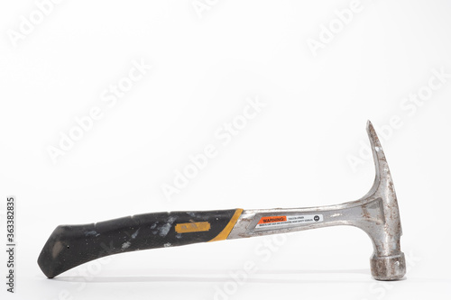 Capenter's claw hammer isolated ona white background with room for copy at the top