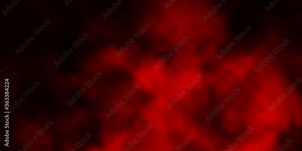 Dark Red vector pattern with clouds. Illustration in abstract style with gradient clouds. Template for landing pages.