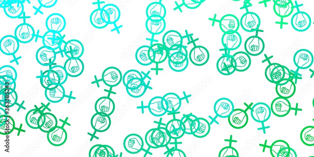 Light Green vector background with woman symbols. Light Green vector background with woman symbols.