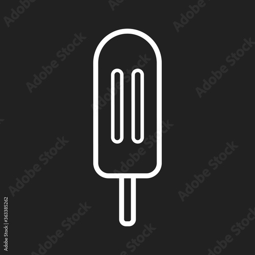 Vector hand drawn doodle sketch eskimo pie ice cream isolated on white background