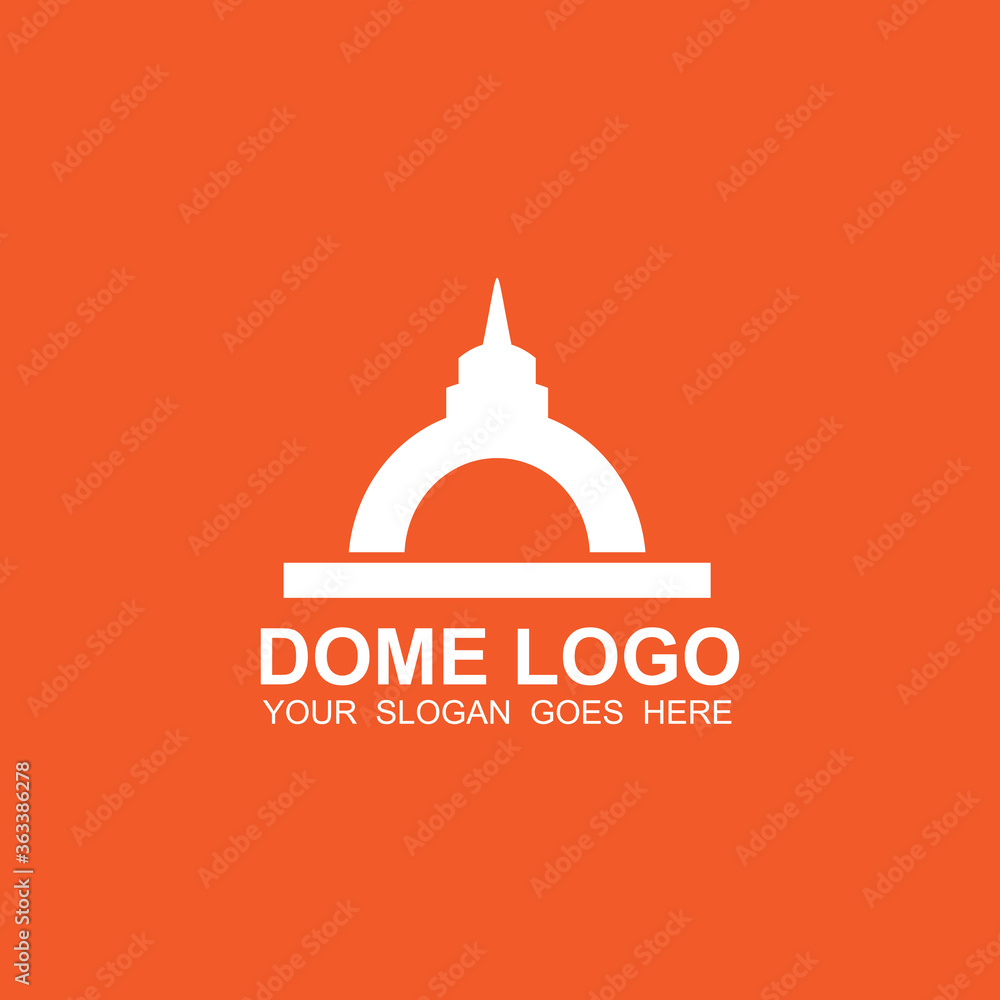 Naklejka premium Dome logo icon design template