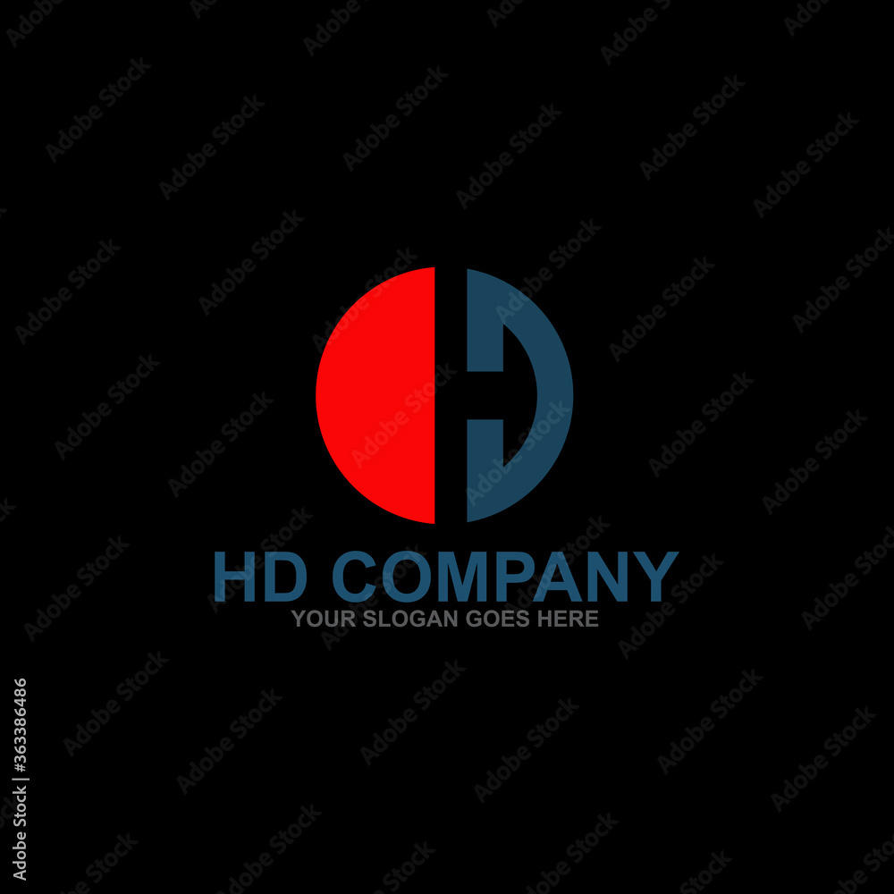 HD letter initial logo design template HD letter initial logo design template