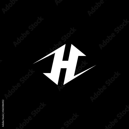 Free Download H letter initial logo design template - GFXLoad