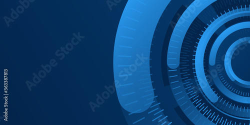 Abstract blue circle background line modern vector illustration