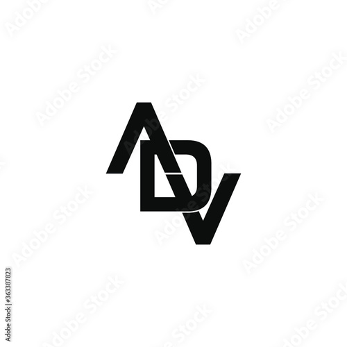 adv letter original monogram logo design