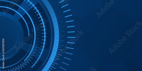 Modern blue circle abstract background vector, modern corporate concept.