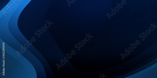Geometric background with 3D blue wave curve polygons vector. Blue Presentation Background