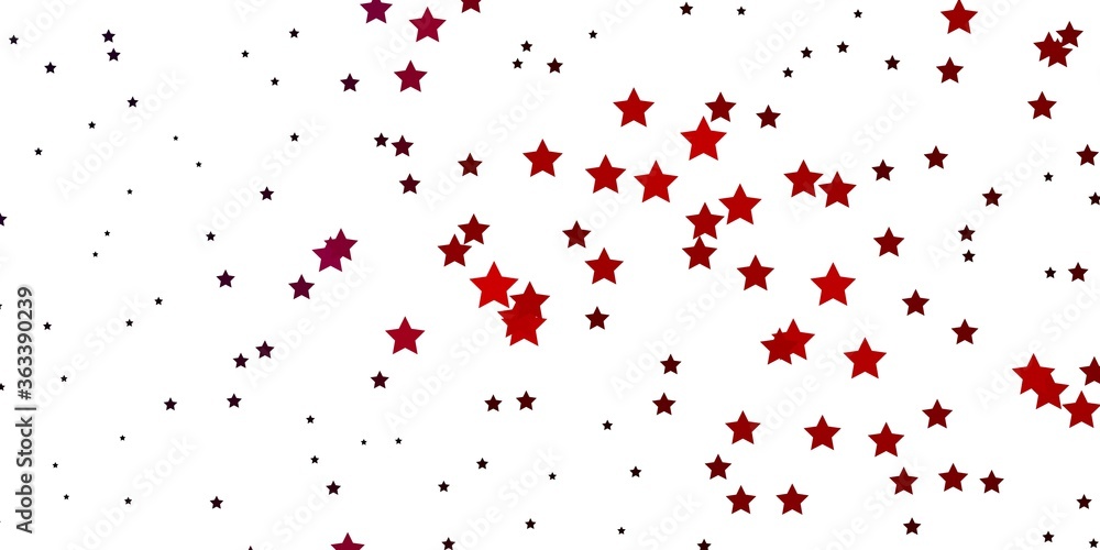 Dark Red vector template with neon stars. Blur decorative design in simple style with stars. Pattern for websites, landing pages.