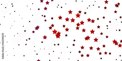Dark Red vector template with neon stars. Blur decorative design in simple style with stars. Pattern for websites, landing pages.