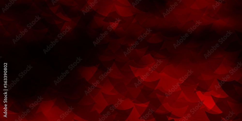 Dark Red vector layout with rectangles, triangles.