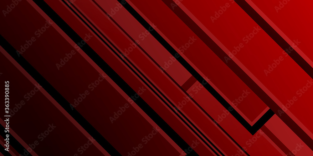 Obraz premium Abstract red black white lines stripe digital technology background design