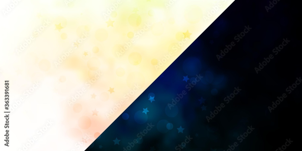 Vector background with circles, stars. Abstract design in gradient style with bubbles, stars. Texture for window blinds, curtains.